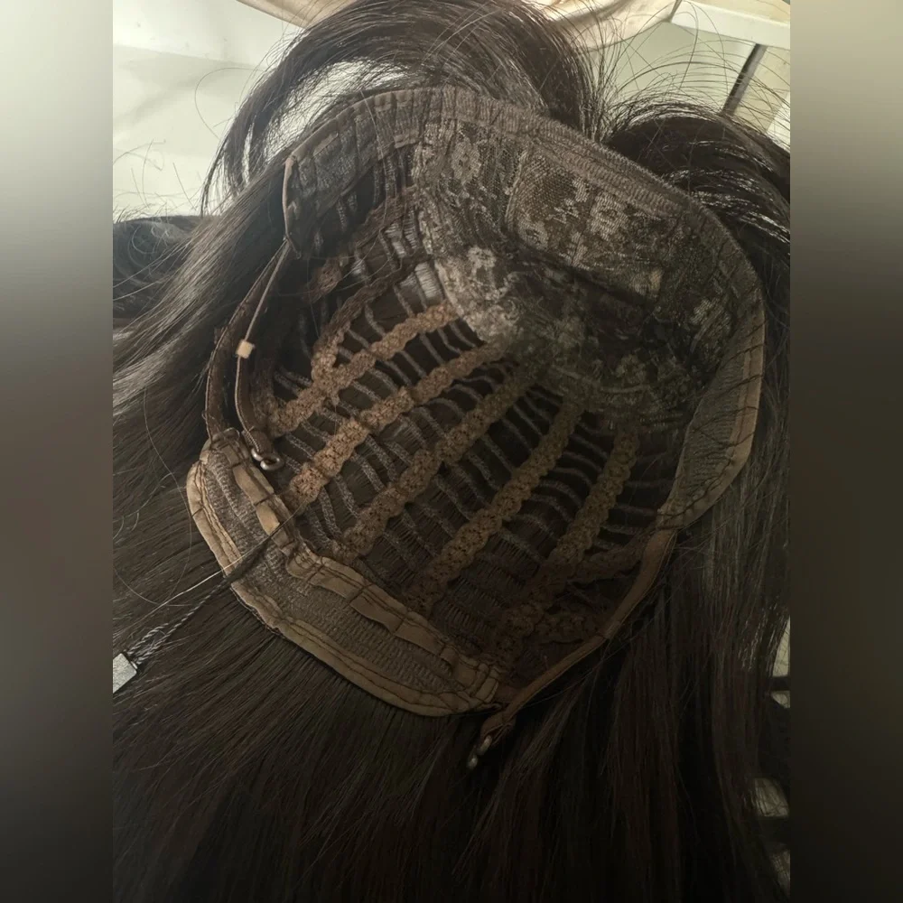 Long Black Layered Synthetic Wig – Natural Jet Black, Curtain Bangs